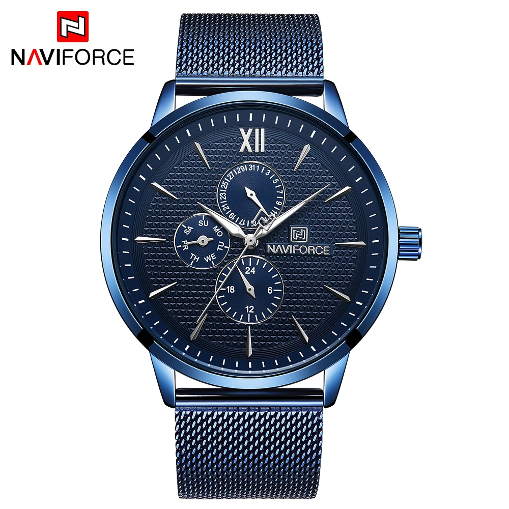 Часы наручные NAVIFORCE Мужские кварцевые модные спортивные водонепроницаемые
