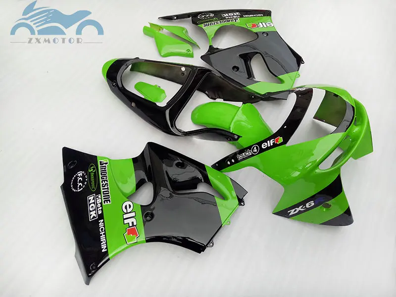 Комплект обтекателей для мотоцикла KAWASAKI Ninja ZX6R 1998 1999 спортивных из АБС пластика ZX
