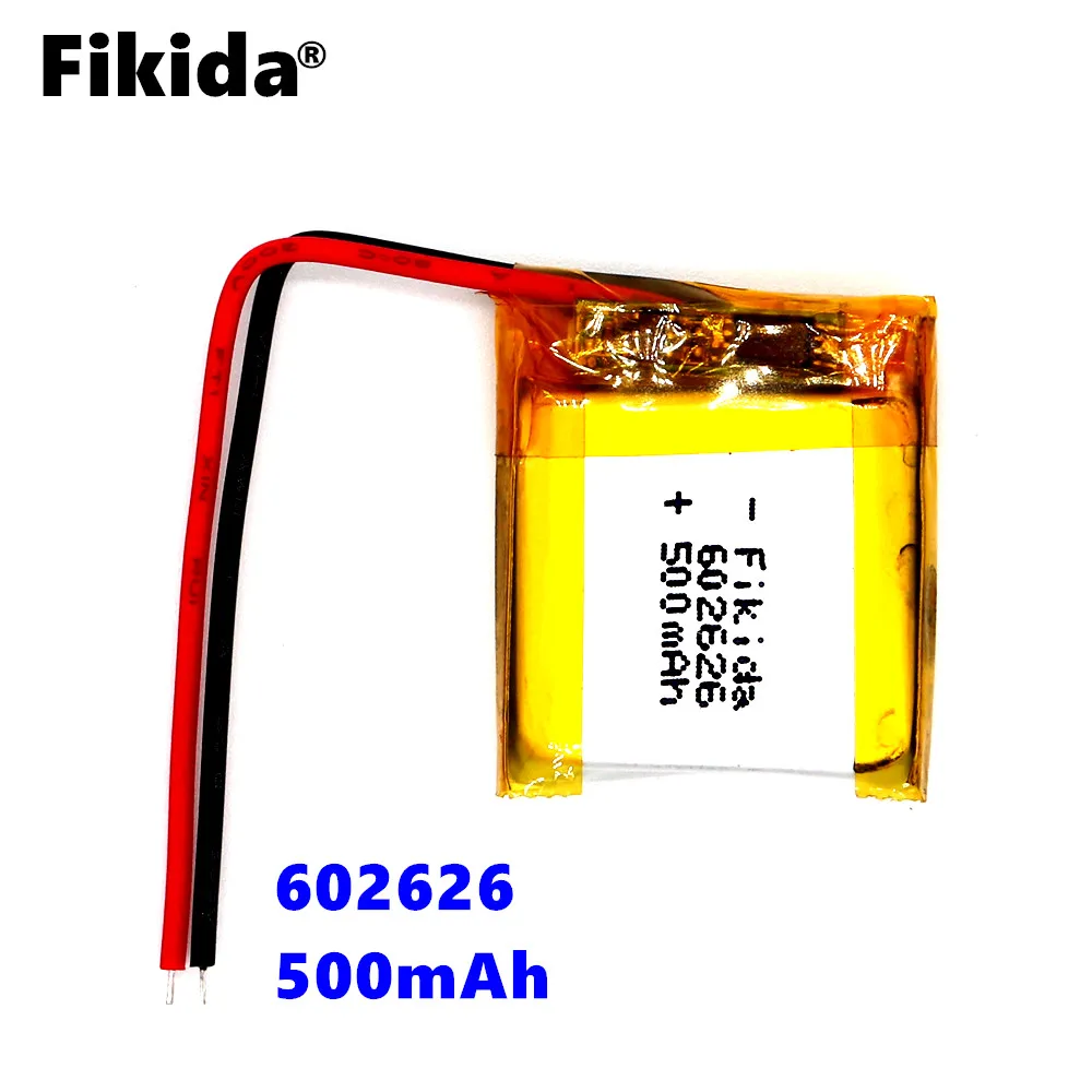 Fikida 602626 полимер литий ионный аккумулятор 3 7 В 500 мАч используется для gps гарнитура
