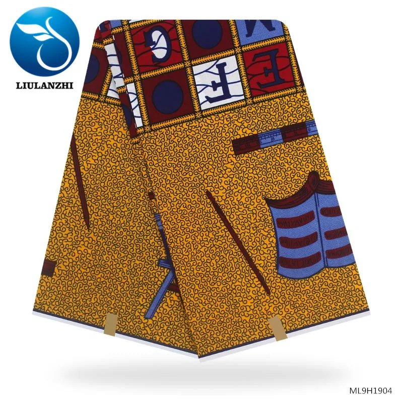 LIULANZHI африканская настоящая восковая хлопковая ткань платье восковая печать на ткани высокого качества Анкара ткань ML9H1905 - Цвет: ML9H1904