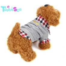 Transer 1 шт собака кошка сетка щенок теплая футболка одежда для домашних животных рубашка поло костюм куртка для собаки n24m30