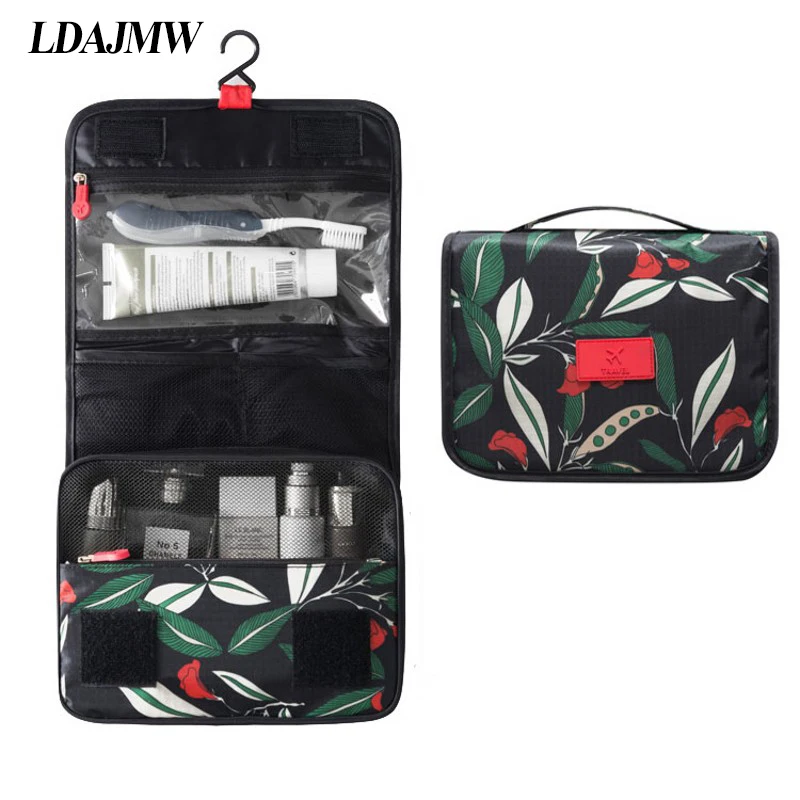 LDAJMW 휴대용 접는 인쇄 매달려 세면 용품 씻으 가방 여행 저장 가방 화장품 운반 가방 여행 가방에 대 한 주최자