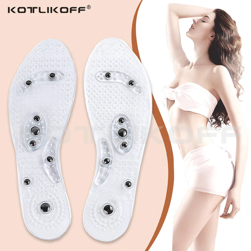 Magnetic Therapy Slimming Silicone Insoles for Weight Loss Foot Massage Health Care Shoes Mat Pad Acupuncture Massaging Insole
