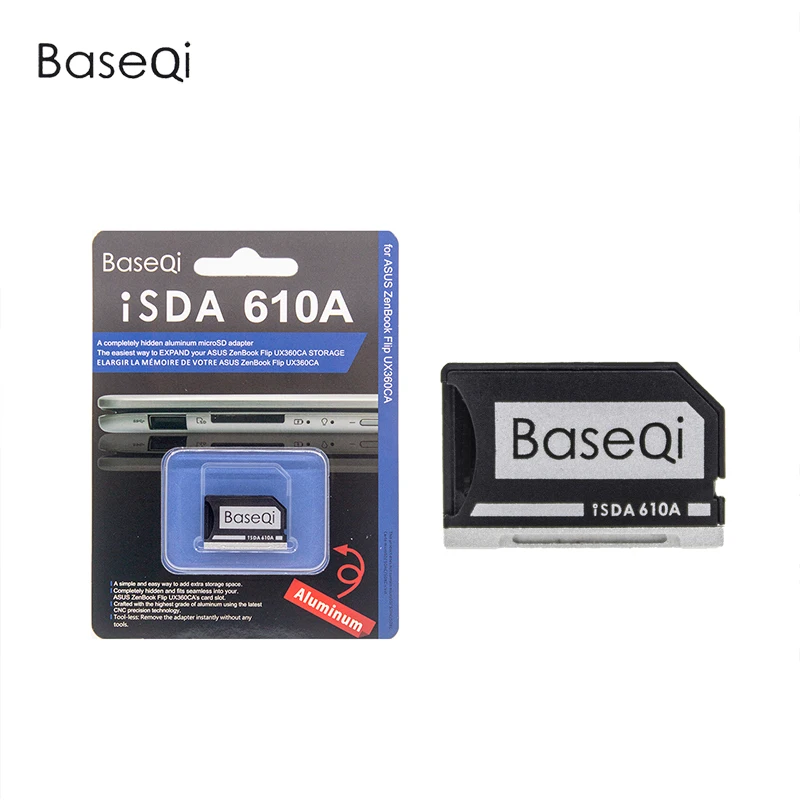 BaseQi алюминиевый NinjaDrive адаптер карты Micro SD для Asus UX31A и Asus ZenBook Flip ux360CA