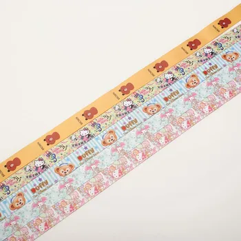 

New 100yards lovely Double printed Kettle hanging belt cartoon ribbon Bottle Holder Neck Lanyard