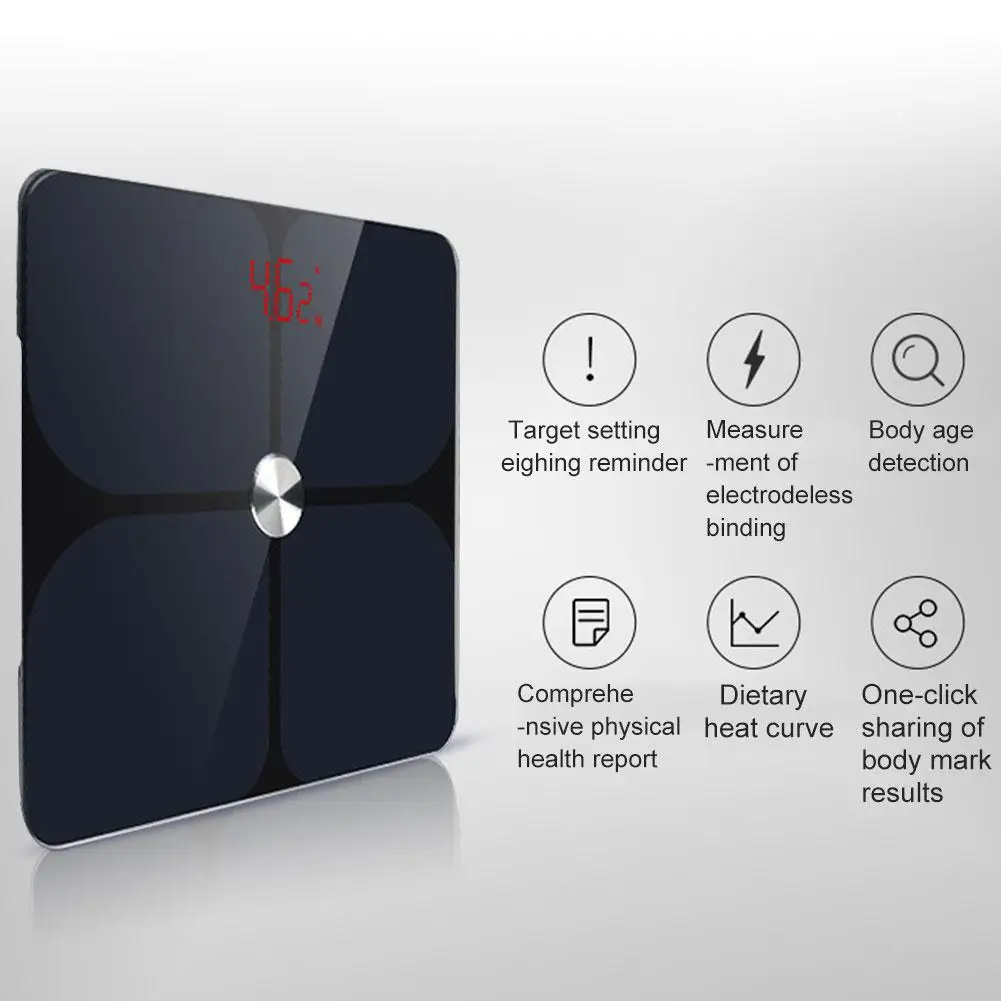 Покрытием Смарт Bluetooth напольные весы цифровые весы для ванной анализатор состава тела анализатор индекса массы тела монитор здоровья для Fitbit здоровье