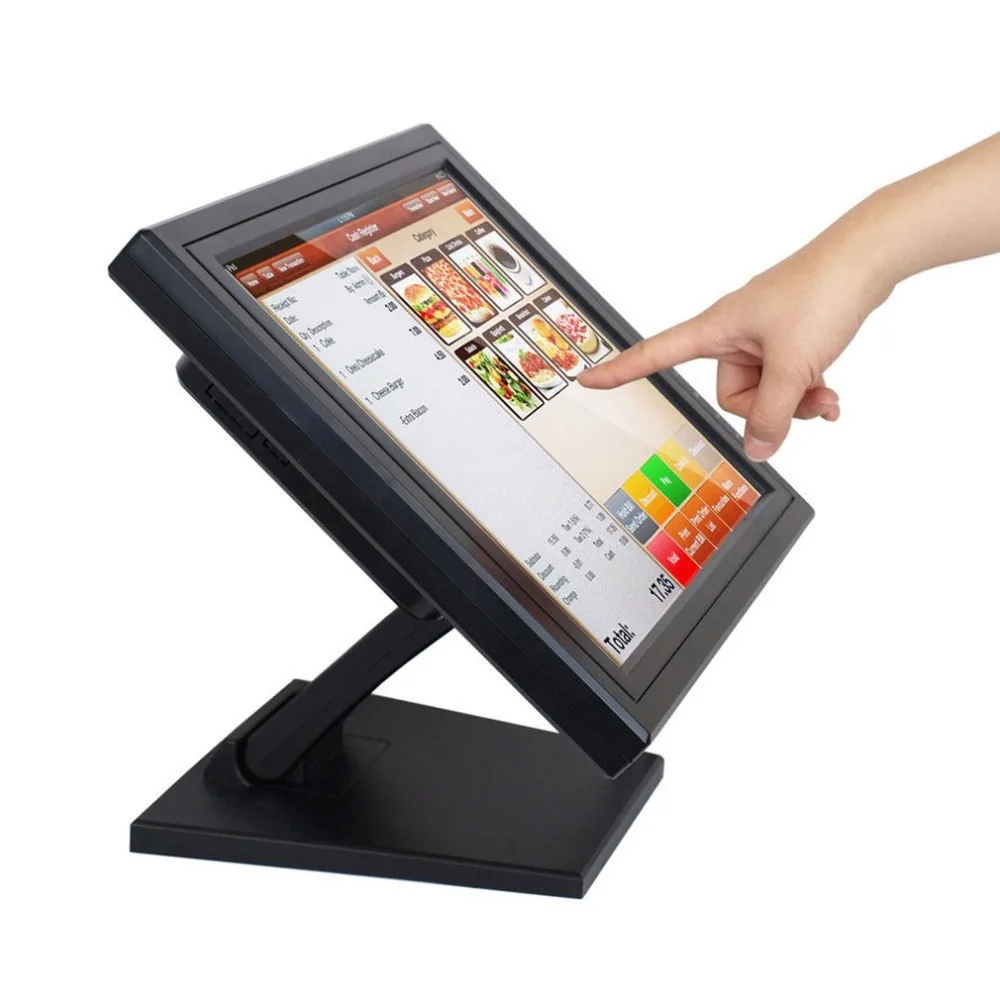 

15 Inch Ultra-Thin Lightweight TFT LED Screen Display Touch Screen Monitor Exquisite Shell for Restaurant Retail Bar Pub UK