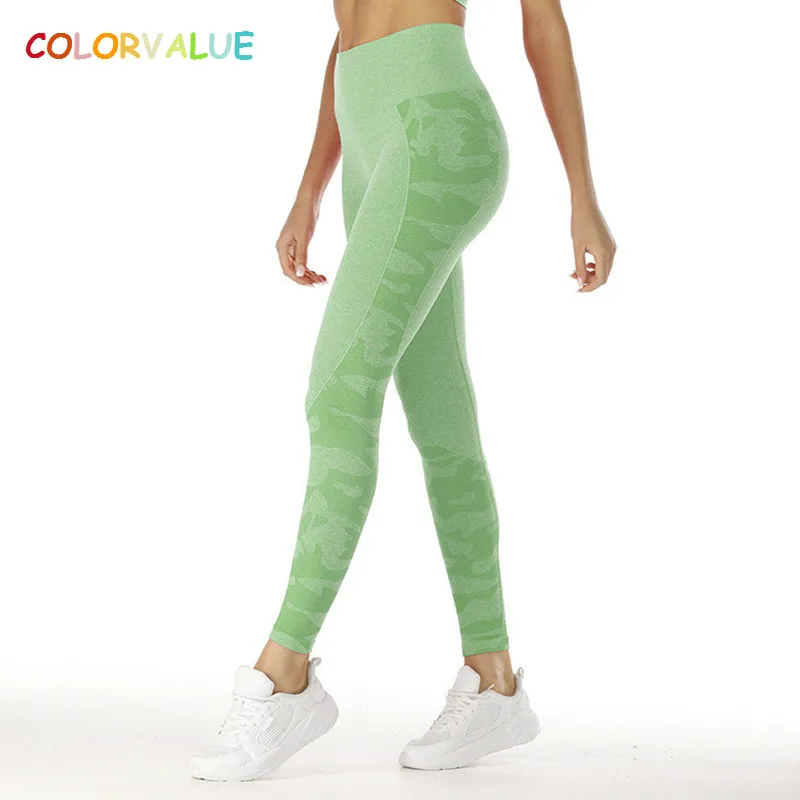 

Colorvalue Camo Seamless Fitness Leggings Women Summer Thin Styles High Waist Workout Gym Tights Hip Scrunch Sport Yoga Pants