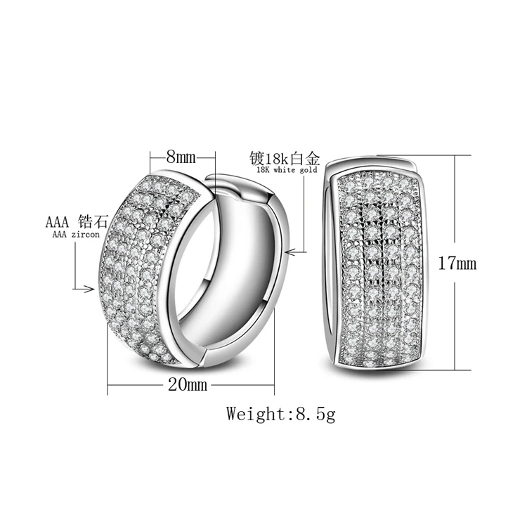 KOFSAC, высокое качество, 925 пробы, серебряные серьги-кольца, ювелирные изделия, роскошные хрустальные камни, серьги для женщин, для свадебной вечеринки