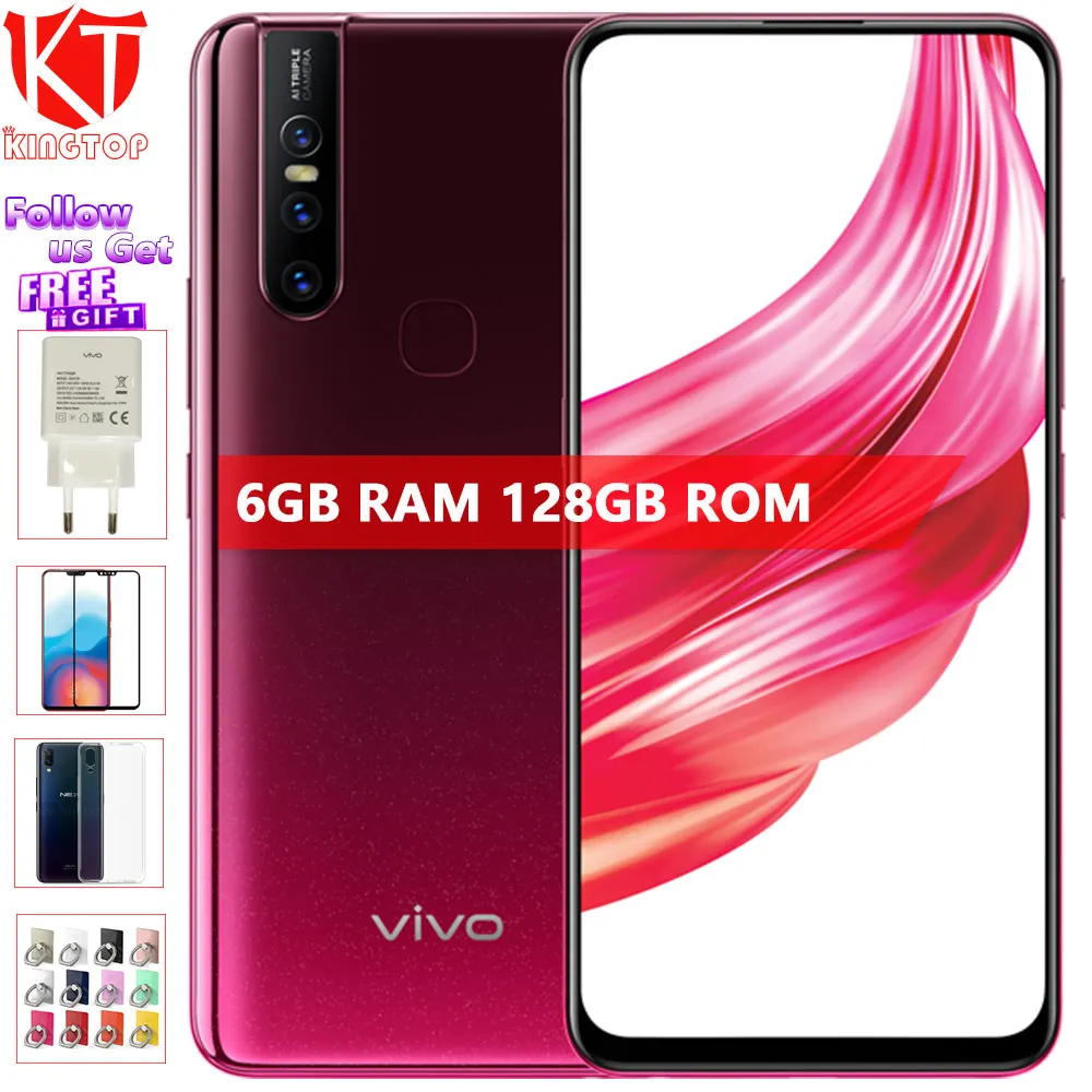 vivo S1 Мобильный телефон 6,5" 6 ГБ 128 ГБ Helio P70 Восьмиядерный 3940 мАч фронтальная камера 24,8 МП 3 тыловая камера s Selife смартфон