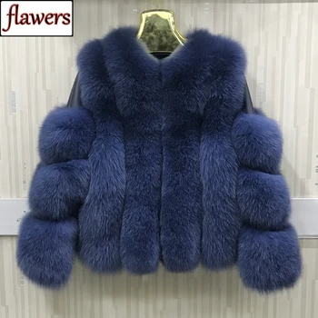 

Winter Women 100% Genuine Real Fox Fur Coat Natural Soft Quality Fox Fur Jacket Girl Fashion Warm Luxury Real Fox Fur Outerwear