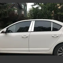 Накладки на окна автомобиля из нержавеющей стали, накладки на обшивку, внешние аксессуары для Skoda Octavia A7