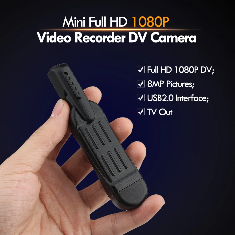 T189 HD 1080P Мини камера видеокамера микро камера DV DVR детектор движения видео диктофон микро Спортивная карманная полицейская камера sq11
