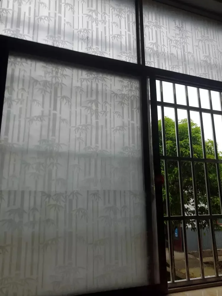 Бамбуковые наклейки на стекле конфиденциальности раздвижные двери плёнки на окна Водонепроницаемый Self-декоративная наклейка для дома 90*200/500 см