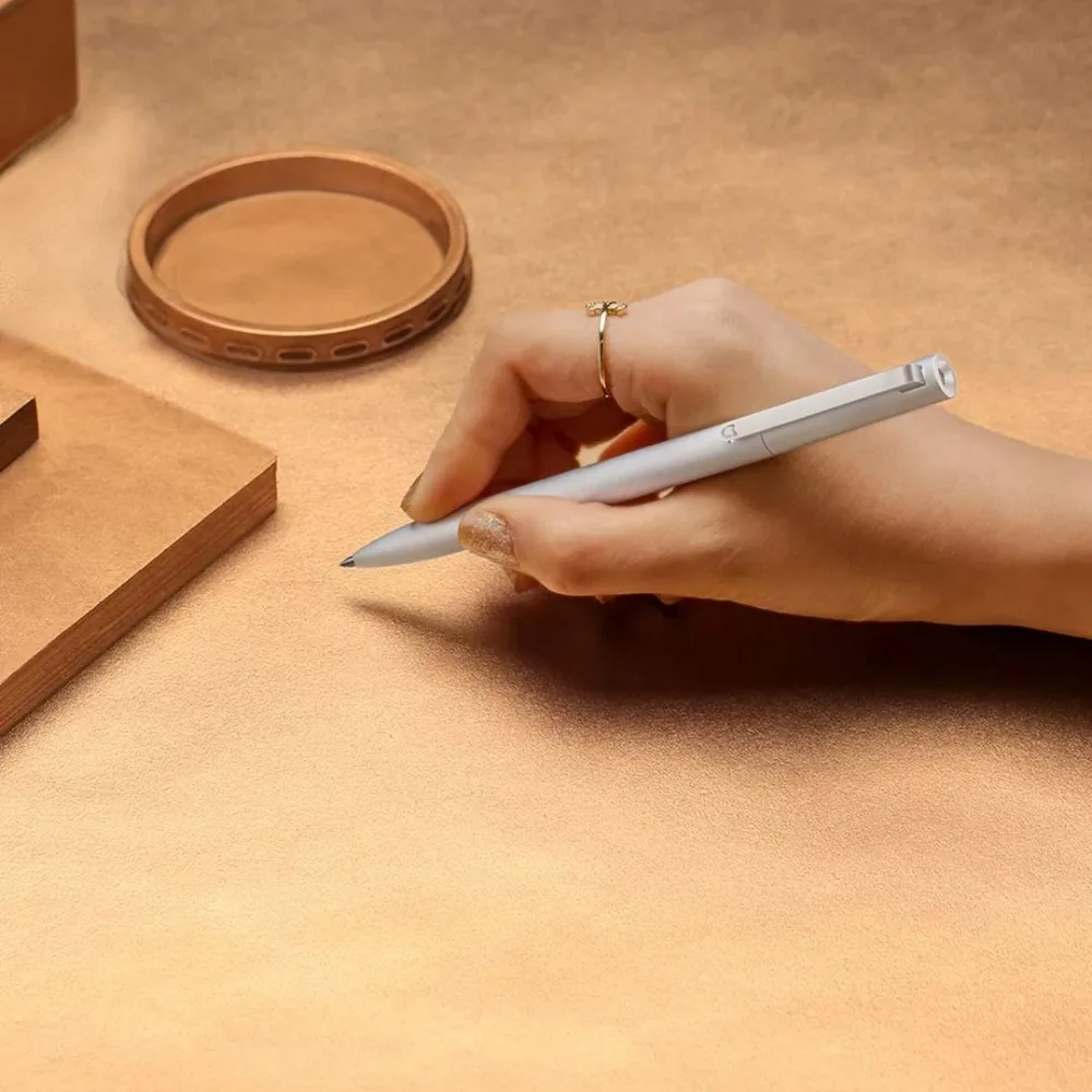 New-Original-Xiaomi-Mijia-Metal-Sign-Pen-9-5mm-Signing-Pen-PREMEC-4 Smooth-Switzerland-Black-Refill