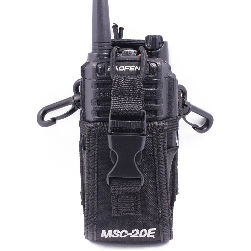 

Abbree MSC-20E Portable Walkie Talkie Nylon Case Cover Handsfree Holder for Baofeng UV-5R UV-XR UV-9R Plus UV-82 Walkie Talkie