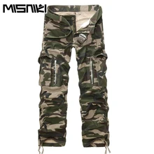 MISNIKI Brand 2018 New Good Quality Military Camo Cargo Pants Men Hot Camouflage Cotton Workout Men Trousers Spring Autumn