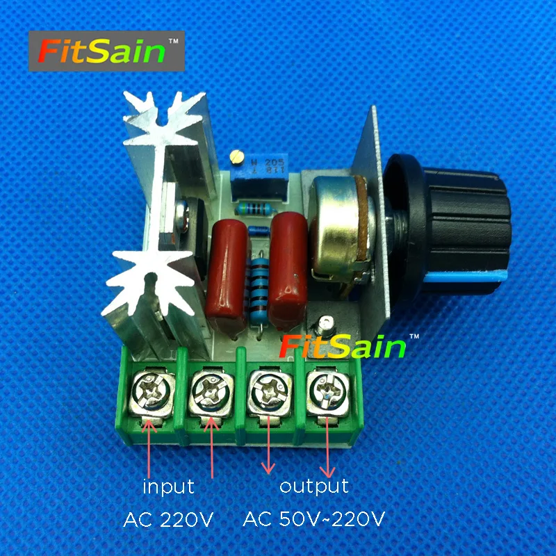 FitSain AC220V 2000W SCR Voltage Regulator Dimming Dimmers Speed