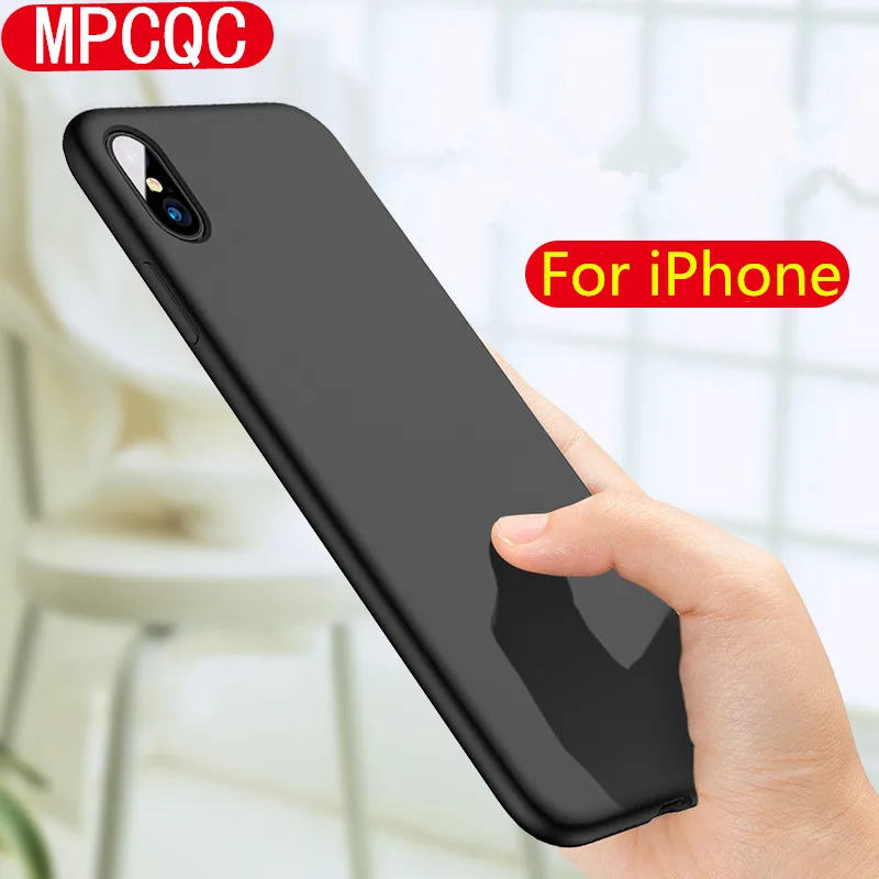 

for iPhone XS Max XR X Case Black Color TPU Silicone Matte Frosted Soft Cover protective Case for iPhone 8 6 6S 7 Plus coque