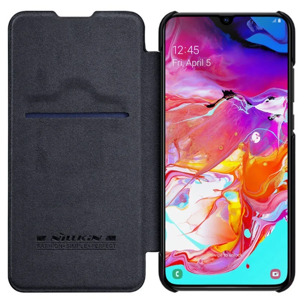 

For Samsung Galaxy A70 Phone Case Nillkin Qin Flip Leather Cases Cover For Samsung A70 Cover wallet Case