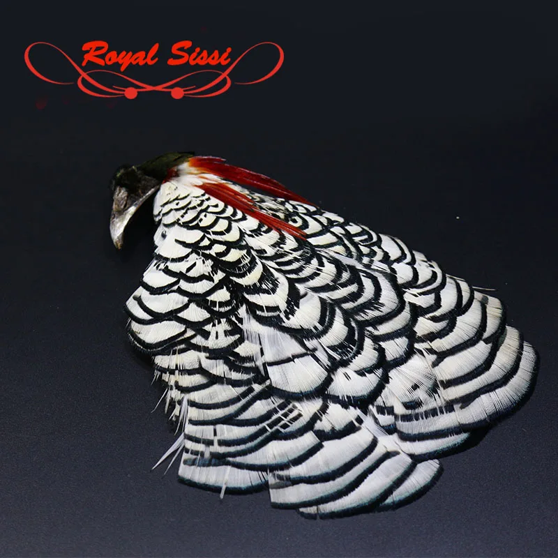

1pcs natural Complete Lady Amherst pheasant Heads fly tying feather materials for Salmon and Steelhead Pattern fly Fishing Flies