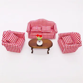

Hot sale 1/12 Mini Dollhouse Furniture Miniature Teatable Coffee Table Living Room Toy 6.21