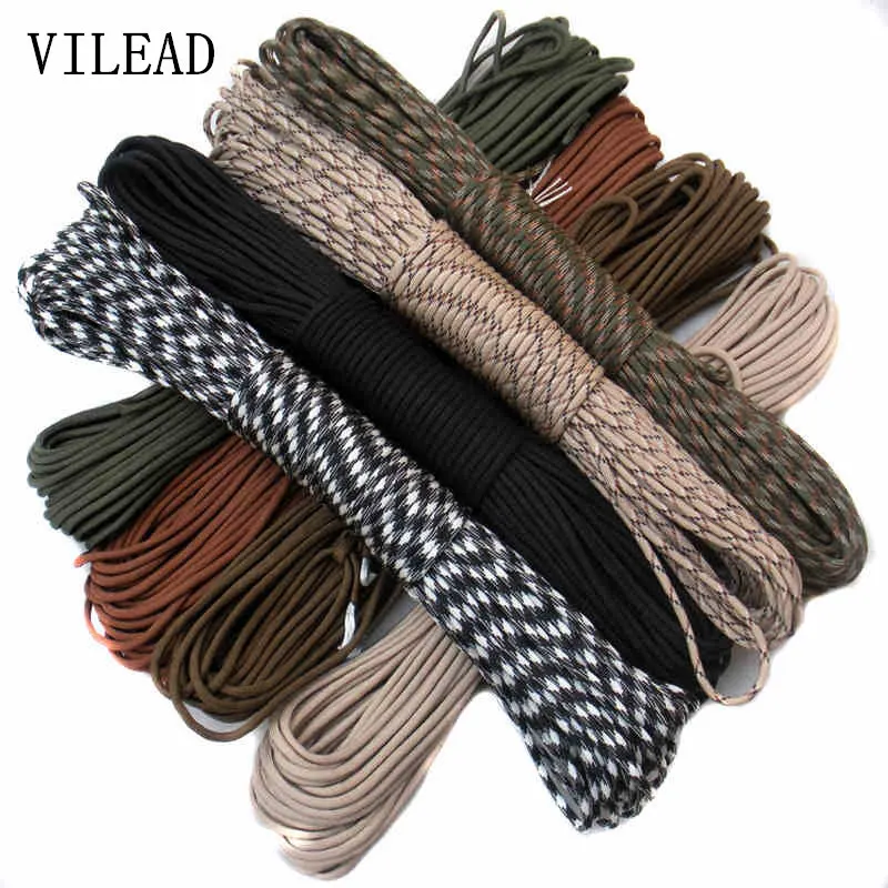

VILEAD 184 Colors Survival Paracord 550 100ft Parachute Cord Lanyard Rope Paracord Rope for Hiking Camping Climbing Emergency
