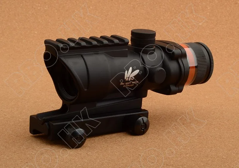 Тактический Призма Оптика Волокно в стиле ACOG 4x32 прицел с 20 мм Пикатинни крепление основания M1543