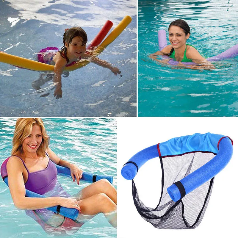 Rede de Macarrão de Espuma Flutuante para Piscina Suporte para Nadar Equipamento para Natação Nova Poltrona Crianças 60x150cm
