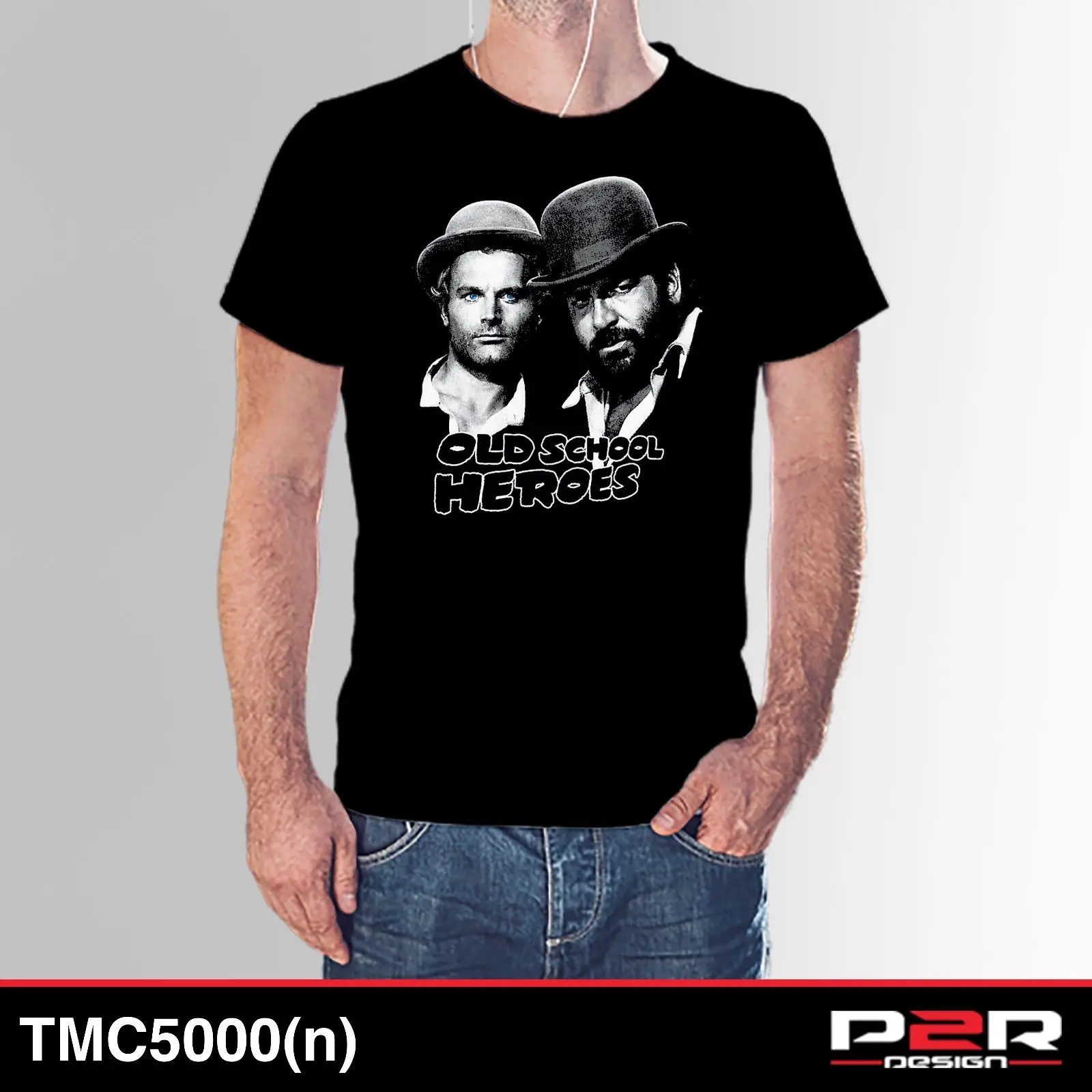 

T-Shirt schwarz black bud Spencer terence Hill T-Shirt TMC5000Cool Casual pride t shirt men Unisex Fashion tshirt free shipping