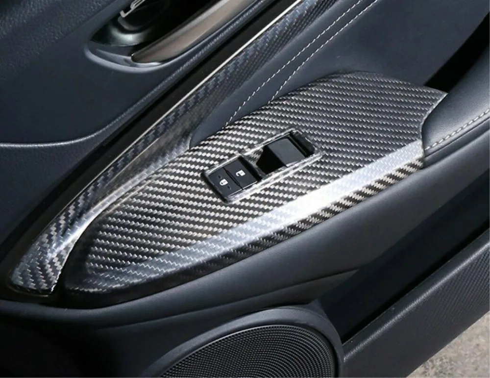 Автомобильный Стайлинг из углеродного волокна Внутренний переключатель окна панель подходит для Lexus RC200t RC300 RC350 RC F SPORT