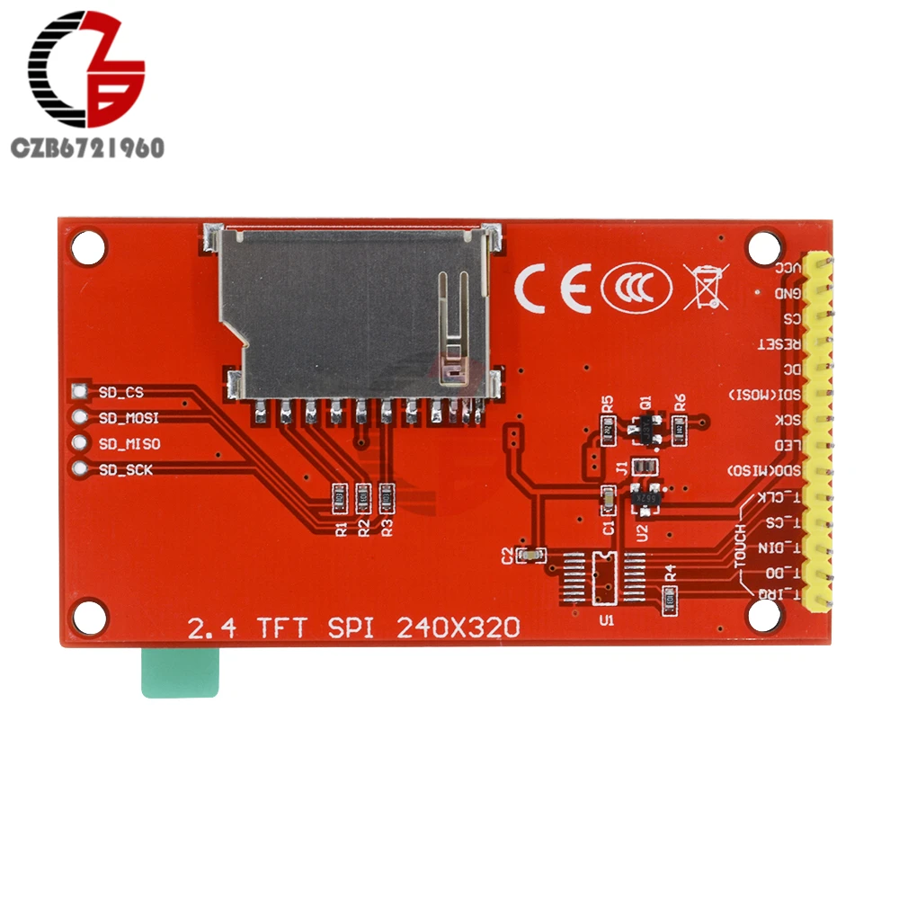 240x320 2,4 дюймов TFT lcd последовательный порт SPI модуль DC 3,3 V 5V PCB адаптер ILI9341 2," ЖК-дисплей Белый Micro SD слот для Arduino