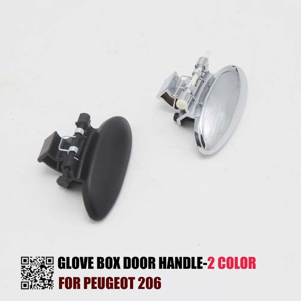 Cromato O Nero Glove Box Maniglia Della Porta Per Peugeot 206