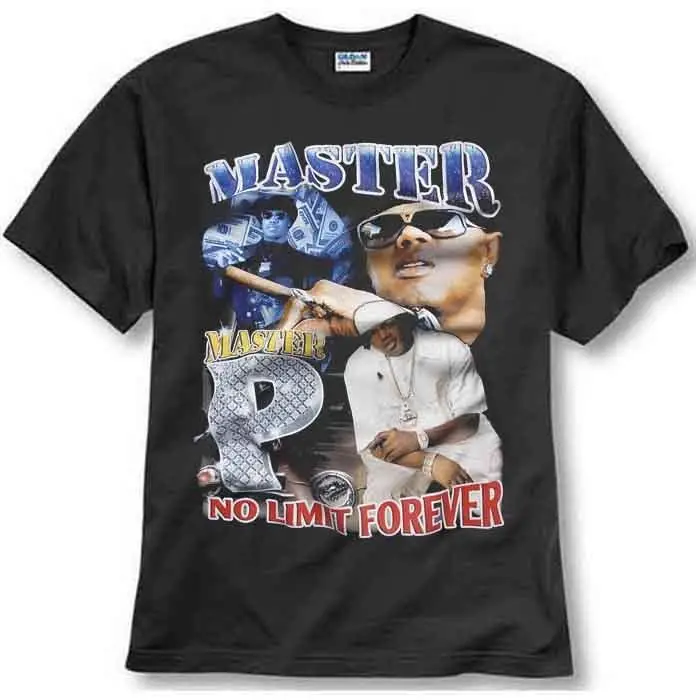 Мастер P без ограничений навсегда вдохновил Тройник, реперские кепки RNB рэп футболки новые футболки забавные топы; футболка мужские футболки