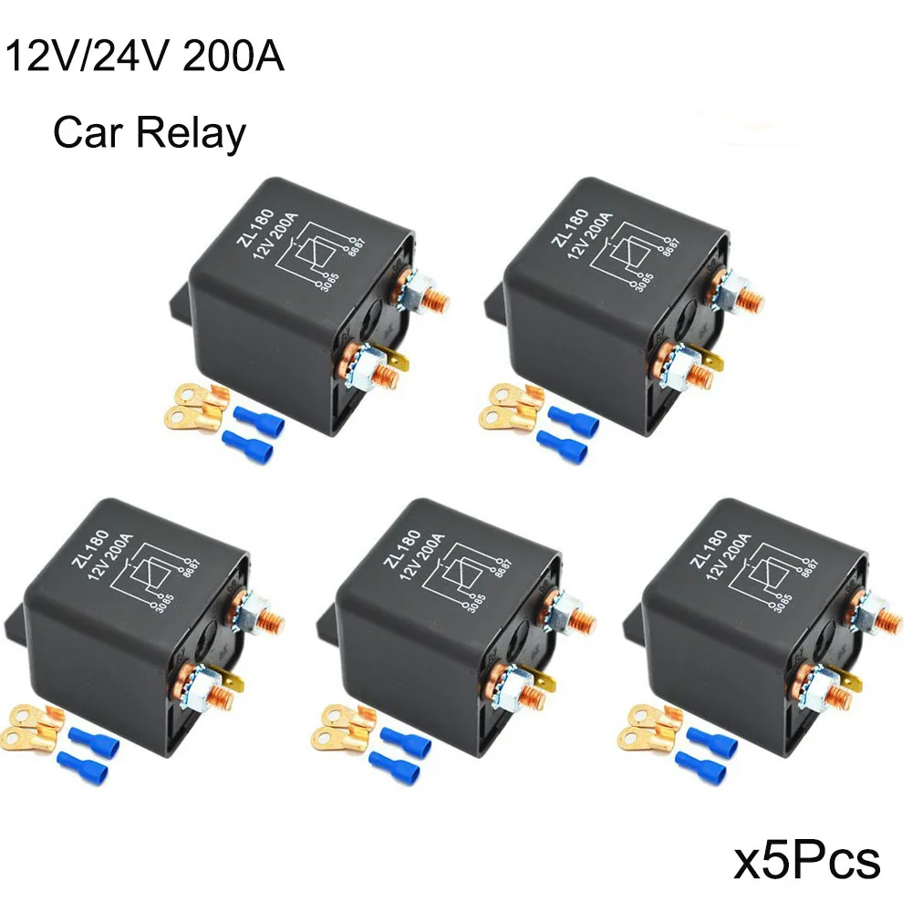 5 X 12v Heavy Duty Split Carga 100a de encendido//apagado de enlace para coche van Barco 100 Amp 4 Pin