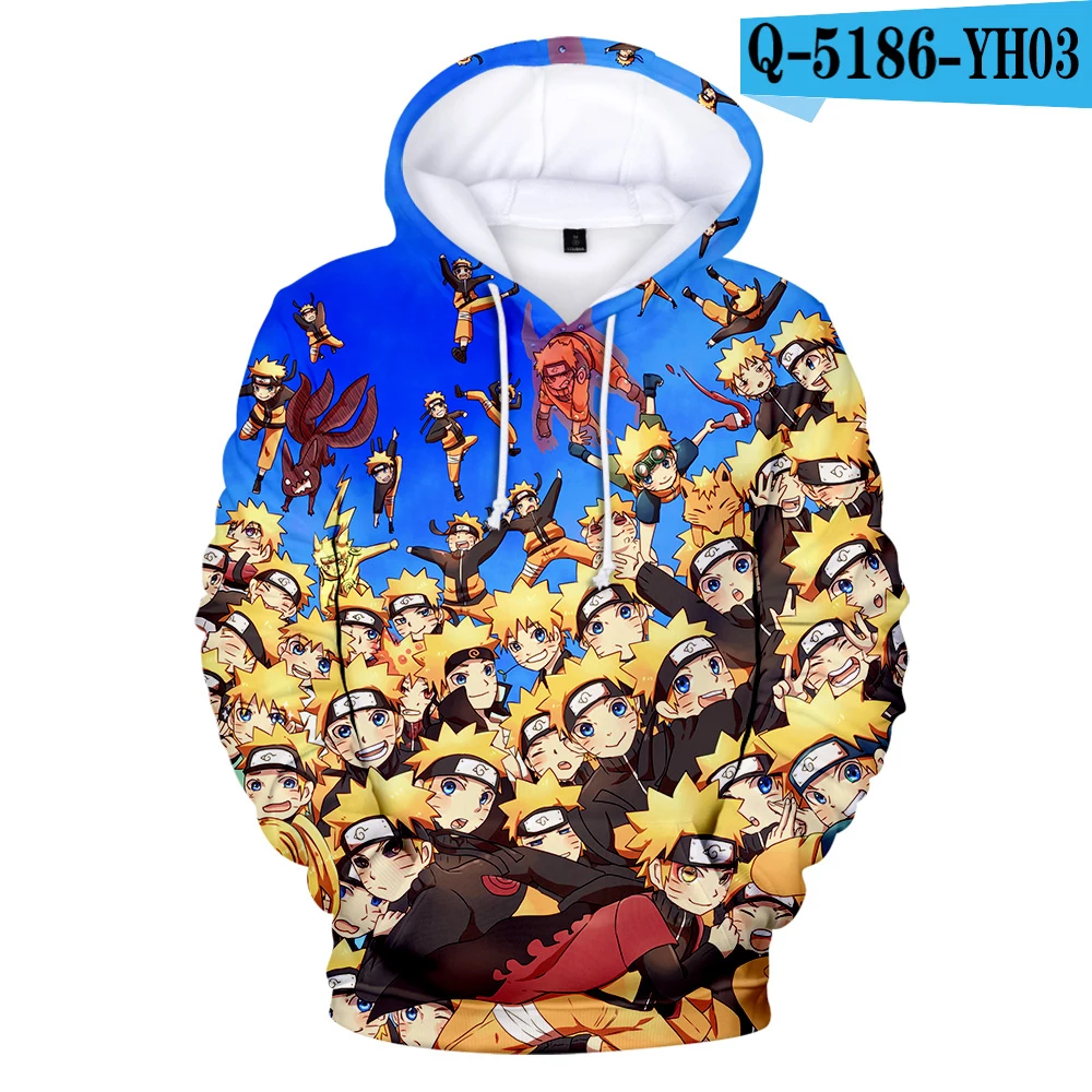 New 3D Printing Hoodie Anime Naruto Hooded Fashion Hip Hop Sweatshirt 3D Naruto Hoodies Men Pullovers Winter/Autumn Outwear - Color: 3D