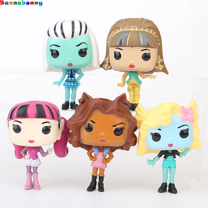 5 шт./лот Monster Fun High Куклы Monste Frankie Draculaura Клодин Вульф синий фигурку игрушечные