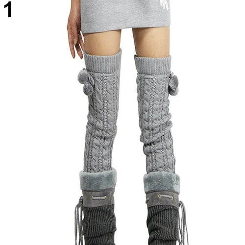 Женские зимние вязаные крючком гетры до бедра без ног 6DLC|boots leg warmers|leg warmersfootless thigh