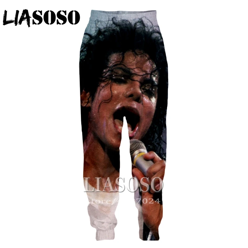 LIASOSO, 3d принт, для мужчин и женщин, мультфильм, Майкл Джексон, полная длина, спортивные штаны, зимние штаны, аниме, повседневные, для бега, забавные штаны, E566 - Цвет: 14