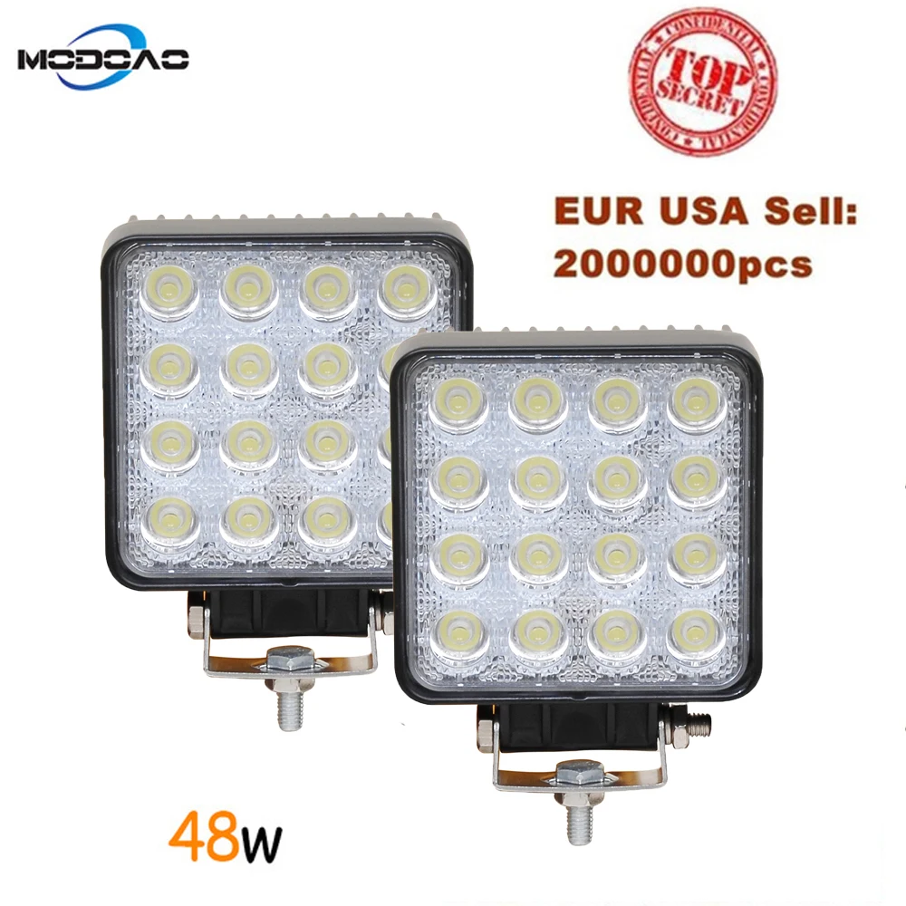 

Modoao 48W LED Work Light Offroad Car 4WD Truck Tractor Boat Trailer 4x4 ATV SUV 24V Spot Flood 4.2'' LED Driving Light