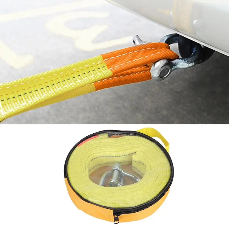 4 M 5000 كجم عالية قوة سحب كابل سحب شد حزام ل الثقيلة سيارة الطوارئ