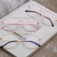 Популярные Ins стильные оправы для очков модная оправа для женщин и мужчин Ретро металлическая оправа для очков для чтения 1896OLO