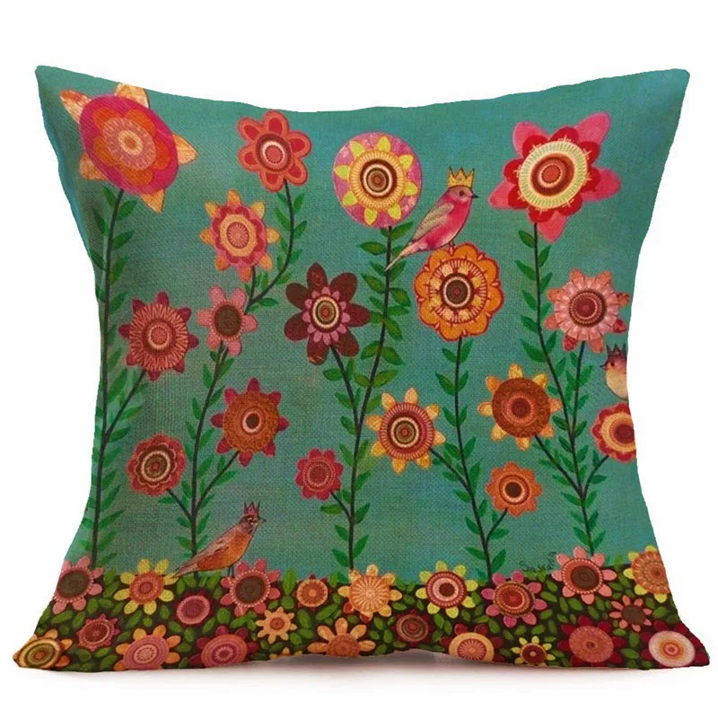 Горячие продажи цветок/красочные деревья/цветок печати диван подушки для диван/домашнего(не включая заполнение