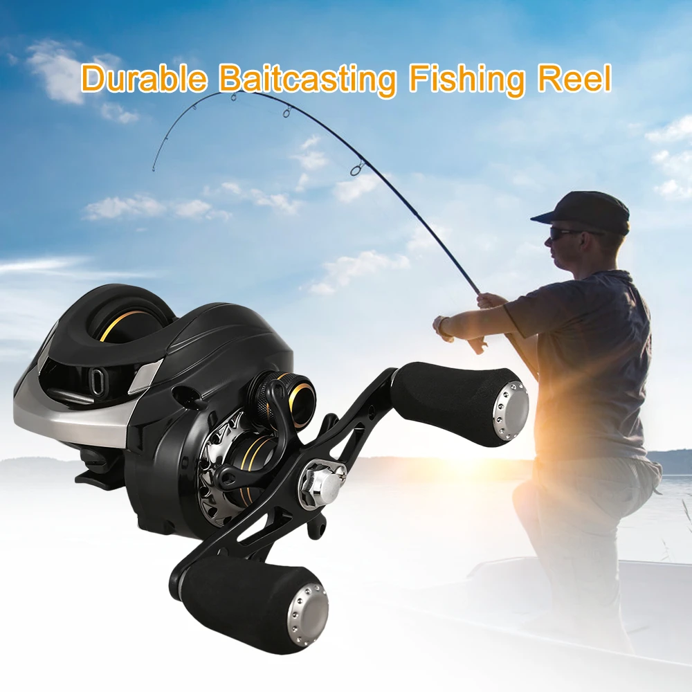 

Baitcasting Reel 12+1 Ball Bearings Casting Reel Fishing Reel with 6.3:1 Gear Ratio 13.2LBs Max Drag Carp Fishing