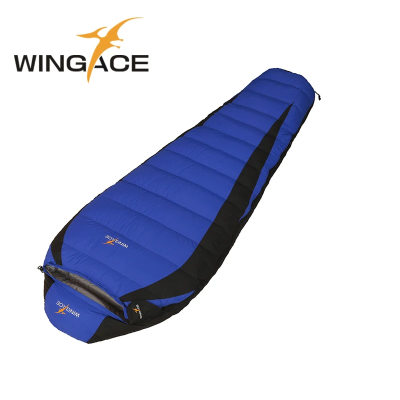 New  WINGACE Fill 600G 1000G Down Outdoor Camping Hiking Ultralight Sleeping Bag Adult Mummy Nylon Goose