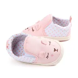 Горячая обувь для девочек хлопок милые животные Новорожденные детские туфли Анти-скольжение детская кроватка Первые ходунки 0-18 месяцев