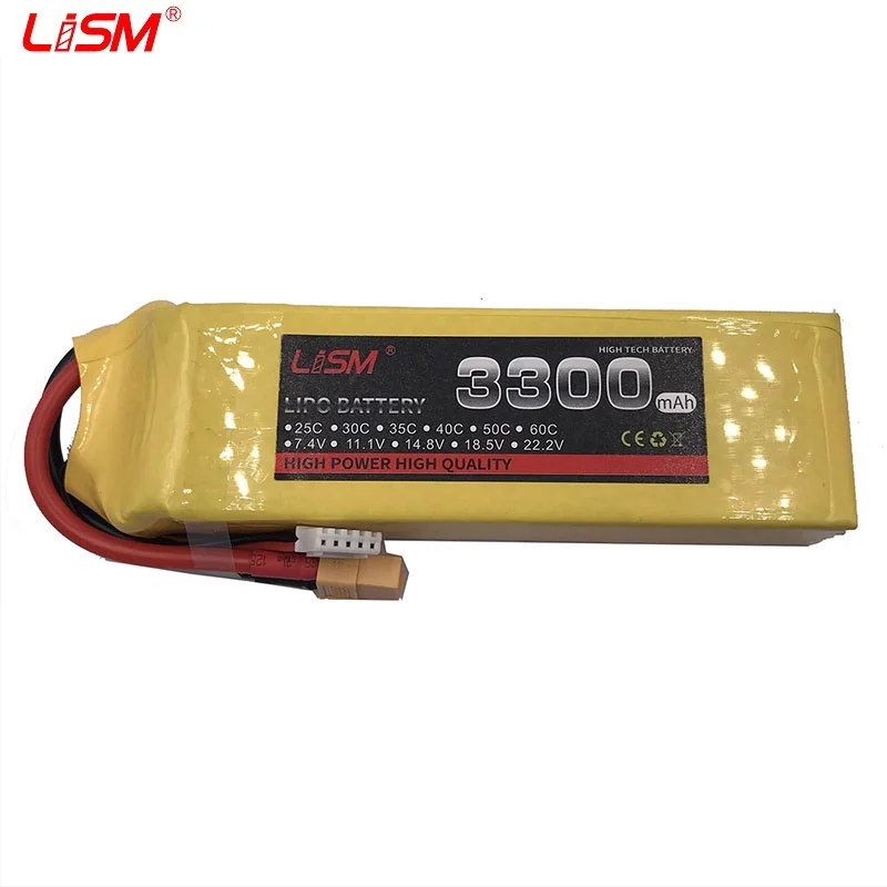 

Battery Lipo 4S 14.8V 3300mAh 35C MAX70C For RC Helicopter Drone Quadcopter Airplane Car Boat Model Remote Control Toys #30y50