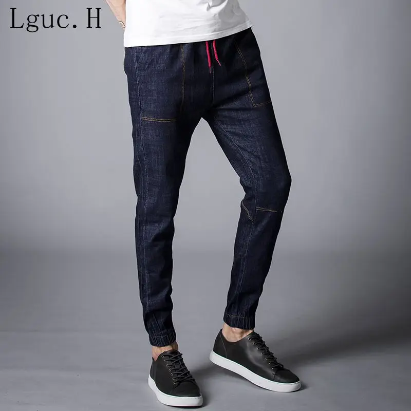 Lguc.H 2018 New Mens Jeans Fashion Casual Ankle Length Men Slim Fit