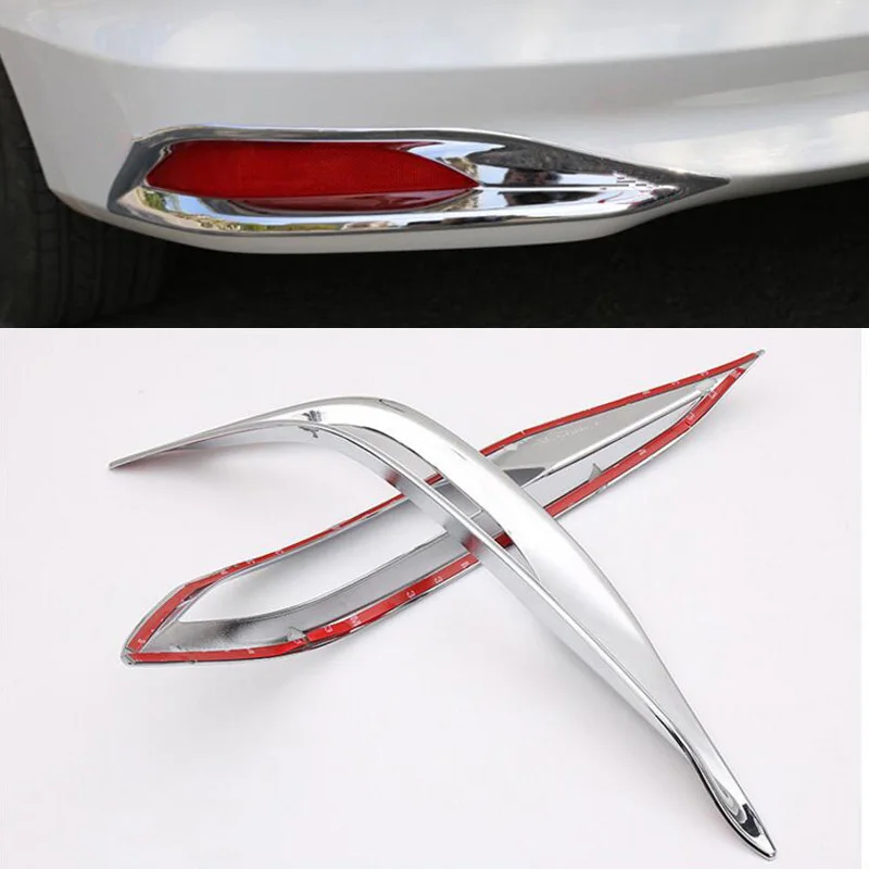 

Fog Light Lamp Covers For Honda City 2015 2016 ABS Chrome Rear Foglight Bezel Decoration Trims Auto Exterior Accessories 2Pcs