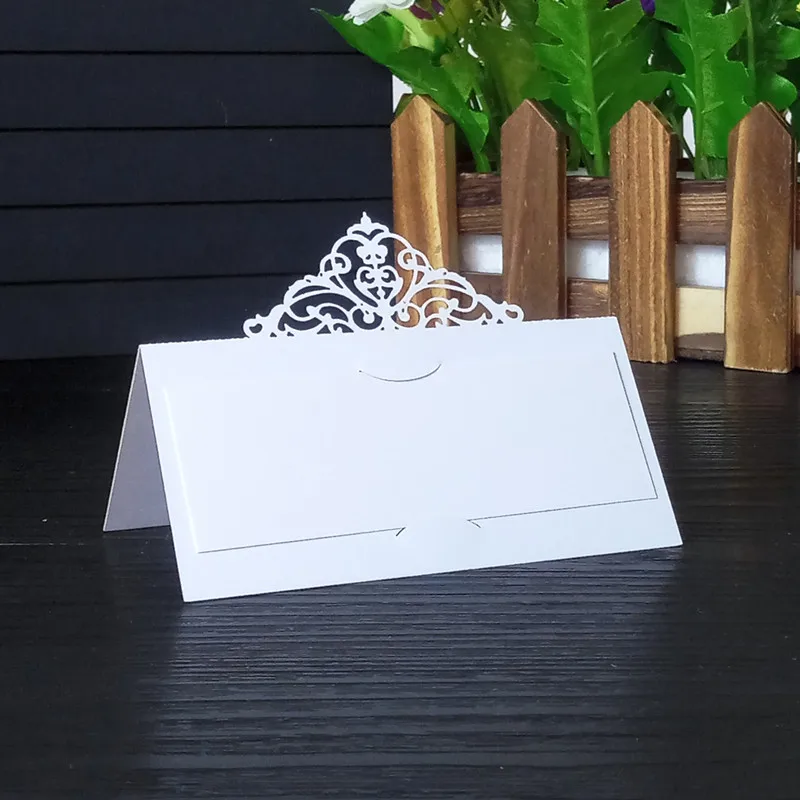  100pcs Blue Wedding Table Card Place Card Banquet Decoration Number Name Card Party Cards Invitatio - 32845402818